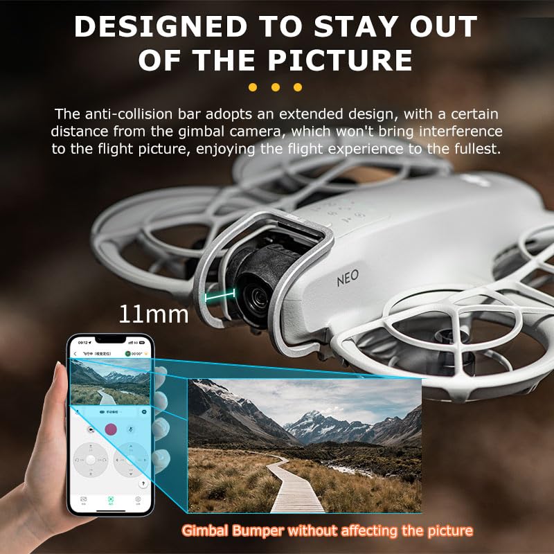 Gimbal Protector for DJI Neo Accessories, Anti-Collision Gimbal Bumper Guard for DJI Neo Drone Camera