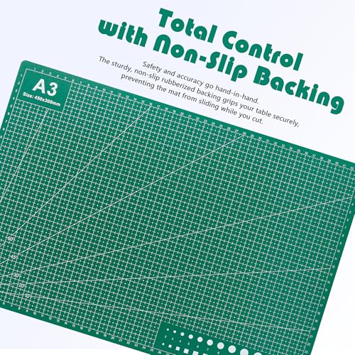 2 Packs A3 Cutting Mats, 12" x 18" Rotary Cutting Mat - size: A3 (2 PCS): 12 inches x 18 inches