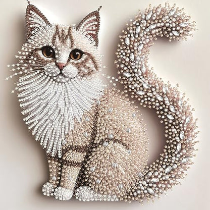 APVZARHT Cat Special Shape Diamond Art Kits for Adults 12x12 inch - color: DPK-ZH049