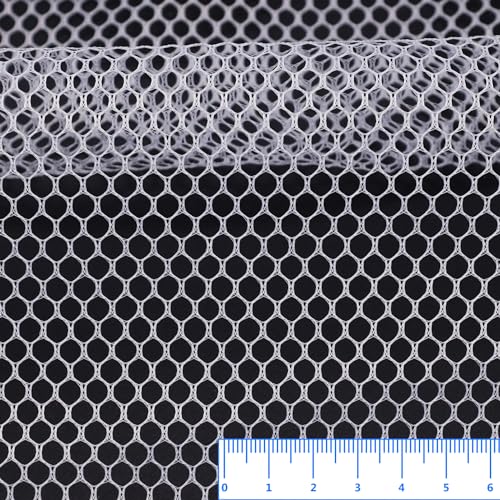 62 X 59 Inch White Mesh Fabric Slightly Stretchy for Sewing Projects - size: 62 x 59 Inch