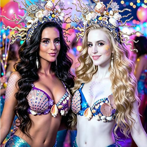 26 Pcs Mermaid Scale Stencil Set, Mermaid Face Makeup Templates for Women