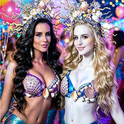 26 Pcs Mermaid Scale Stencil Set, Mermaid Face Makeup Templates for Women