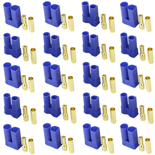 10 Sets EC5 Battery Connector Adapter Gold-Plated 5mm Banana Plug Bullet Male Female Connector for RC ESC Lipo Battery - size: EC5