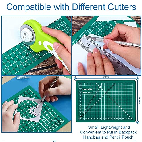 MMOBIEL 19-Piece Vinyl A5 Cutting Mat Tool Set Stainless Steel with Scrapers, Scalpel Knives, Spatula Spudgers, Ruler Tweezers and Scissors
