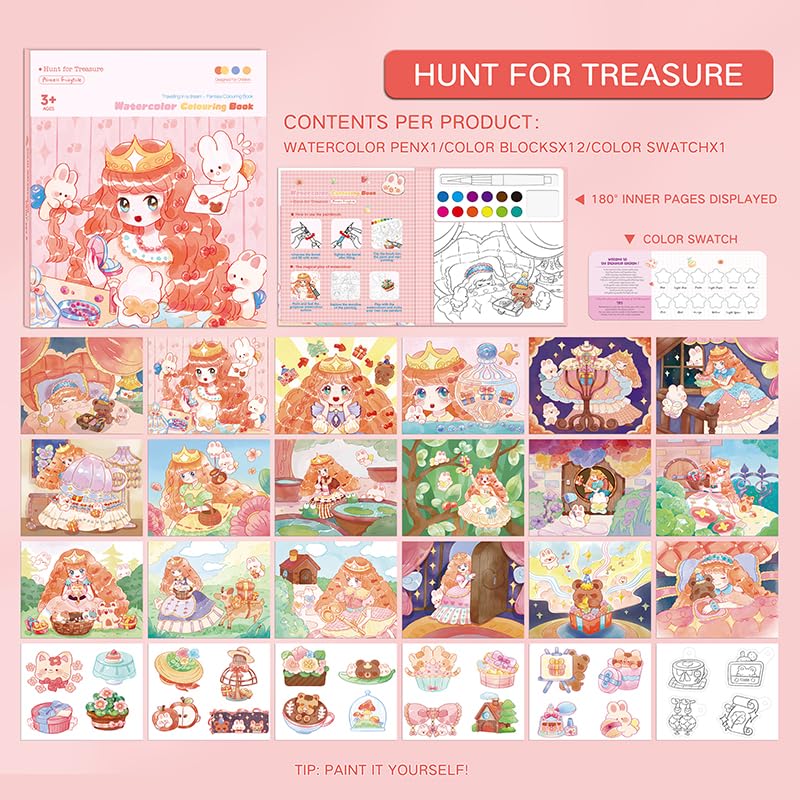 Watercolor Workbooks 200GSM Paper 24 Sheets, 1, Princess - color: Princess
