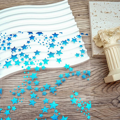 Colorful Textured Fabric Paper(star mesh, Close to A5 size) - color: star mesh