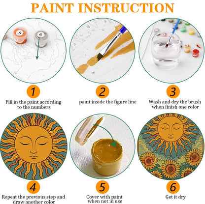 Axquilon 3 Packs Framed Paint by Numbers Kit for Adults 8x10in - color: 3 Pack Tarot with Easel-3
