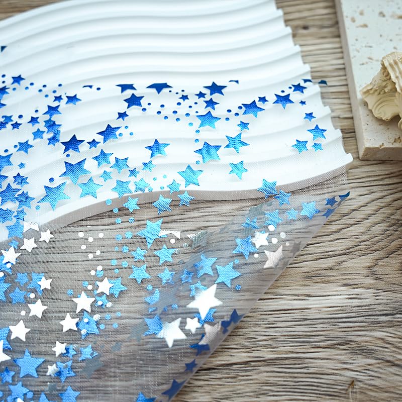 Colorful Textured Fabric Paper(star mesh, Close to A5 size) - color: star mesh