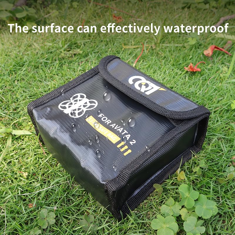 Drone Battery Storage Bag For DJI Avata 2, Battery Explosion Proof Bag Fire Safety Flame Retardant Protective Storage Bag (L) - color: L