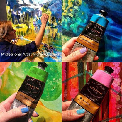 Charvin Extra Fine Professional Acrylic Paint - Alizarin Crimson, 60ml Tube, Triple-Milled, Lightfast Pigments, Open Stock Artist Acrylic Paints in Nature-Inspired Hues - color: Alizarin Crimson, size: 2.02 Fl Oz (Pack of 1)