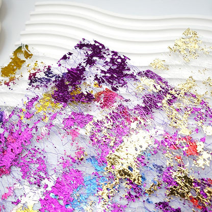 Colorful Textured Fabric Paper(gilded mesh, Close to A5 size) - color: gilded mesh