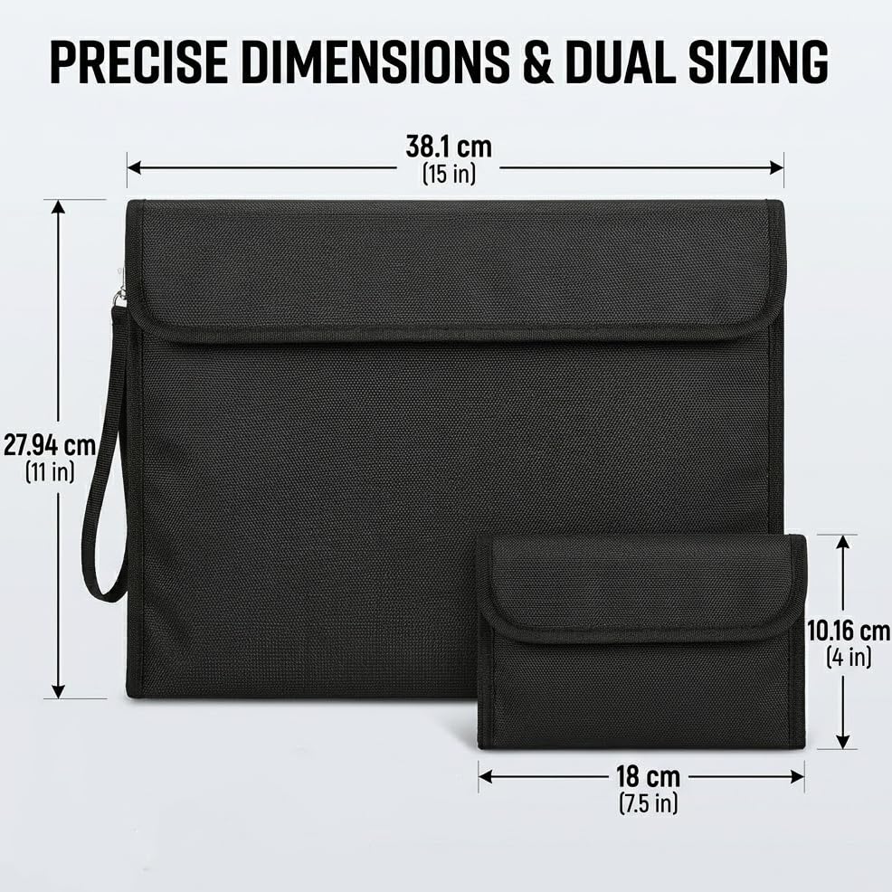 SUREMAX Waterproof Document Bag Set of 2, 15 x 11 in & 7.5 x 4 in